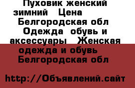 Пуховик женский зимний › Цена ­ 1 100 - Белгородская обл. Одежда, обувь и аксессуары » Женская одежда и обувь   . Белгородская обл.